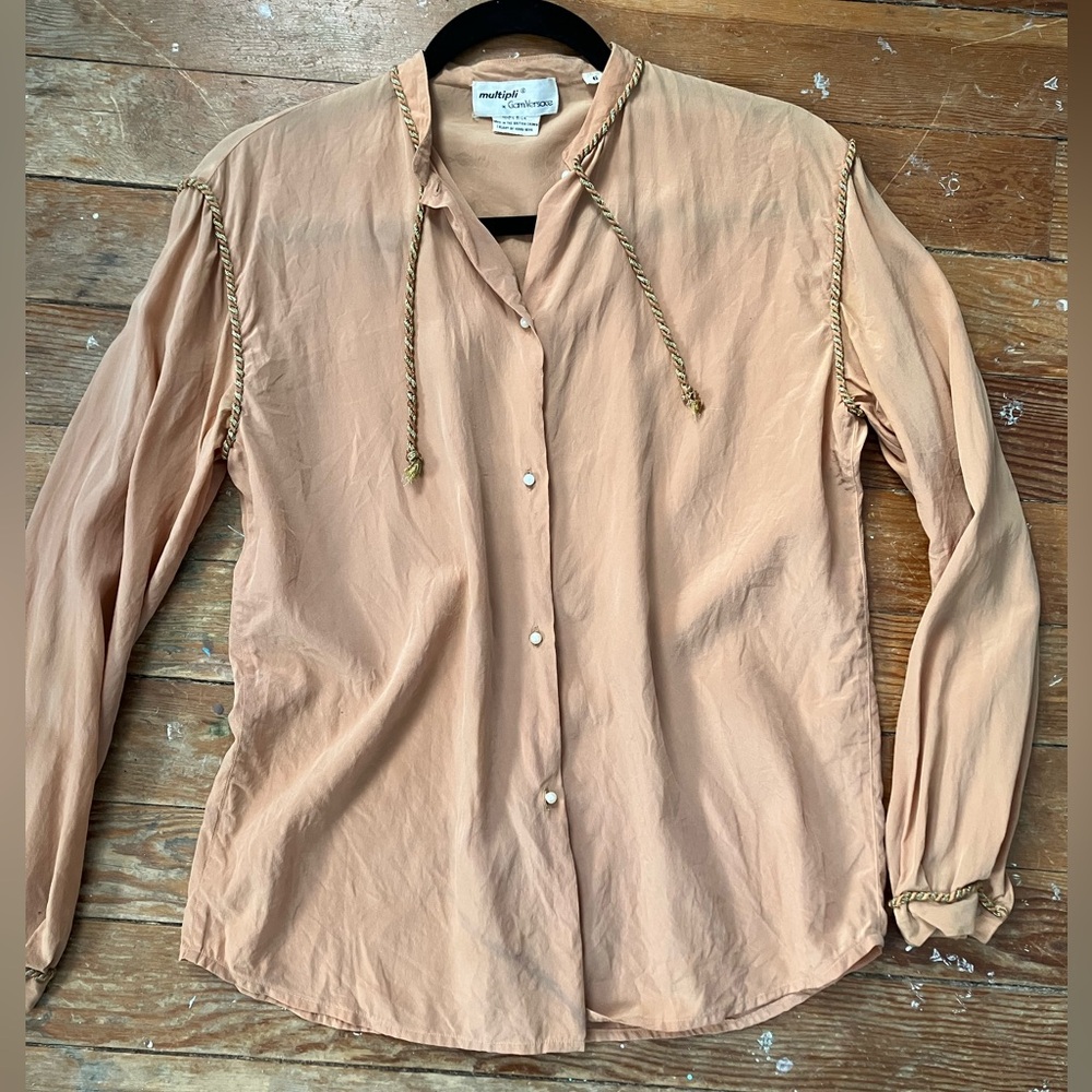 Gianni Versace X Multiply Vintage Silk Blouse Button-Up Top